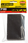STAYER P180, 100 x 68 x 42 x 26 мм, водостойкая, четырехсторонняя угловая шлифовальная губка (3561-180)