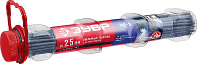 Купить ЗУБР Д 2.5 х 350 мм, 1.5 кг в ПВХ тубе, МР-3 рутиловый, электрод сварочный (40011-2.5) в интернет-магазине zubr-vrn в Воронеже