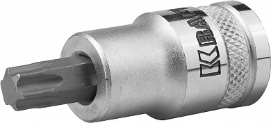 Купить Торцовая бита-головка KRAFTOOL ″INDUSTRIE QUALITAT″, материал S2, TORX, сатинированная, 1/2″, Т50 в интернет-магазине zubr-vrn в Воронеже