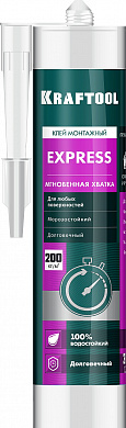 Купить KRAFTOOL EXPRESS, 310мл прозрачный, монтажный клей экспресс хватка (41347) в интернет-магазине zubr-vrn в Воронеже