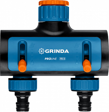 Купить GRINDA TS-2, двухканальный 3/4″ - 1″ с внутренней резьбой, соединитель с внешней резьбой 3/4″ - 1, поливочный распределитель, PROLine (8-426312) в интернет-магазине zubr-vrn в Воронеже