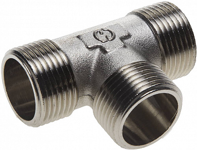 Купить GENERAL FITTINGS наружная резьба 1″, никель, тройник (51051-1) в интернет-магазине zubr-vrn в Воронеже