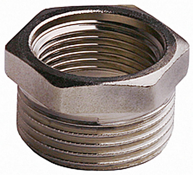 Купить GENERAL FITTINGS 1/2″ х 3/8″, никель, футорка (51081-1/2-3/8) в интернет-магазине zubr-vrn в Воронеже