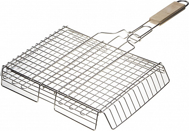 Купить GRINDA Barbecue, 340 х 260 мм, нержавеющая сталь, объемная решетка-гриль (424732) в интернет-магазине zubr-vrn в Воронеже
