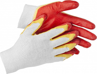 Купить STAYER EXPERT-2, L-XL, эластичные, натуральный хлопок, перчатки с двойным латексным обливом (11409-XL) в интернет-магазине zubr-vrn в Воронеже