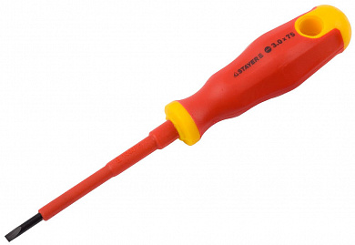 Купить STAYER Electro, SL3 х 75 мм, диэлектрическая отвертка, Professional (25141-03-07) в интернет-магазине zubr-vrn в Воронеже