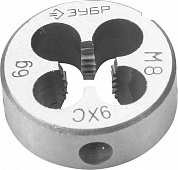 ЗУБР М8 x 1.25 мм, сталь 9ХС, плашка круглая ручная (4-28022-08-1.25)