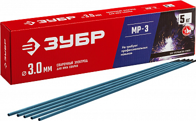 Купить ЗУБР Д 3.0 х 350 мм, 5 кг в коробке, МР-3 рутиловый, электрод сварочный (40015-3.0) в интернет-магазине zubr-vrn в Воронеже
