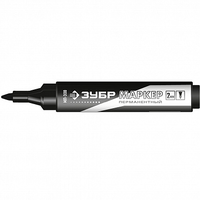 Купить ЗУБР МП-300, 2 мм, заостренный, черный, перманентный маркер, Профессионал (06322-2) в интернет-магазине zubr-vrn в Воронеже
