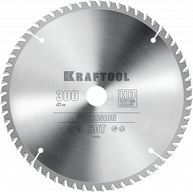 Купить KRAFTOOL Precision, 300 х 32 мм, 60Т, пильный диск по дереву (36952-300-32) в интернет-магазине zubr-vrn в Воронеже