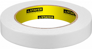 Купить STAYER 19 мм, 5 м, белая, на вспененной основе, двухсторонняя клейкая лента, Professional (12231-19-05) в интернет-магазине zubr-vrn в Воронеже