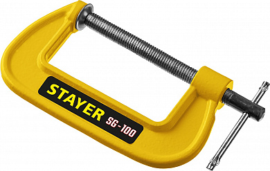 Купить STAYER SG-100, 100 мм, чугунная струбцина G (3215-100) в интернет-магазине zubr-vrn в Воронеже