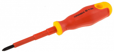 Купить STAYER Electro, PH1 х 80 мм, диэлектрическая отвертка, Professional (25142-1-08) в интернет-магазине zubr-vrn в Воронеже
