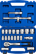 ЗУБР А-22, 22 предм., (1/2″), универсальный набор инструмента, Профессионал (27632-H22)