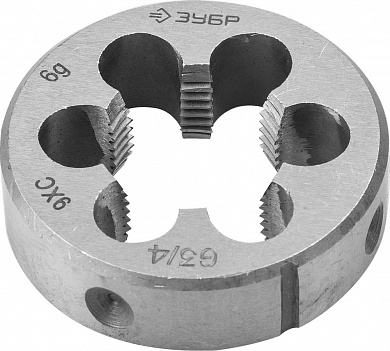 Купить ЗУБР G 1/2″, сталь 9ХС, плашка круглая ручная (4-28032-1/2) в интернет-магазине zubr-vrn в Воронеже