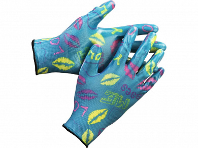 Купить GRINDA L-XL, синие, прозрачное нитриловое покрытие, садовые перчатки (11296-XL) в интернет-магазине zubr-vrn в Воронеже