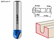 ЗУБР 6.4 x 13 мм, радиус 3.2 мм, фреза пазовая галтельная, Профессионал (28751-6.4-13)