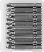 ЗУБР 10 шт, PZ2, 50 мм, кованые биты (26003-2-50-10)