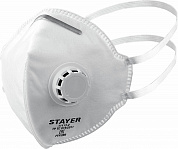 STAYER FV-95, класс защиты FFP2, плоская, фильтрующая полумаска с клапаном выдоха (11113-2)