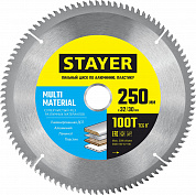 STAYER Multi Material, 250 х 32/30 мм, 100Т, супер чистый рез, пильный диск по алюминию и пластику (3685-250-32-100)
