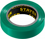 STAYER PROTECT-10, 15 мм х 10 м, 5 000 В, зеленая, не поддерживает горение, изолента ПВХ, Professional (12291-G)