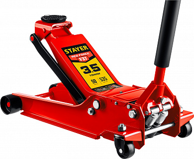Купить STAYER F-37 RED FORCE, 3.5 т, 98 - 535 мм, универсальный подкатной домкрат для СТО, Professional (43158-3.5) в интернет-магазине zubr-vrn в Воронеже