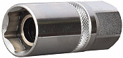 Торцовая головка KRAFTOOL "INDUSTRIE QUALITAT", свечная с магнитом, Cr-V, FLANK, хромосатинированная, 1/2", 21 мм