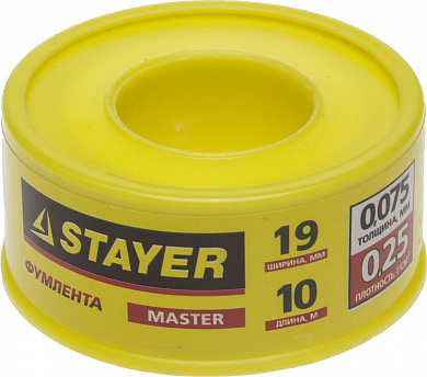 Купить STAYER 0.075 мм х 19 мм х 10 м, 0.25 г/см3, ФУМ лента (12360-19-025) в интернет-магазине zubr-vrn в Воронеже