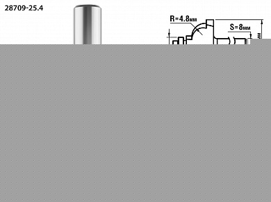 Купить ЗУБР 25.4 x 13 мм, радиус 4.8 мм, фреза кромочная калевочная №7, Профессионал (28709-25.4) в интернет-магазине zubr-vrn в Воронеже