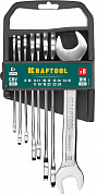KRAFTOOL 8 шт, 8 - 24 мм, набор рожковых гаечных ключей (27033-H8C)