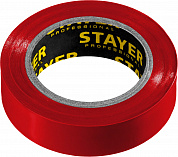 STAYER  PROTECT-10, 15 мм х 10 м, 5 000 В, красная, не поддерживает горение, изолента ПВХ, Professional (12291-R)