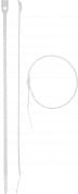 ЗУБР КОБРА, 7.6 x 370 мм, нейлон РА66, 10 шт, белые, кабельные стяжки с плоским замком, Профессионал (30930-76-370)