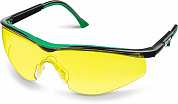 KRAFTOOL BASIC, открытого типа, жёлтые, стекло-моноблок с покрытием устойчивым к истиранию и запотеванию, защитные очки (110318)