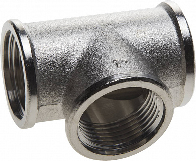 Купить GENERAL FITTINGS внутренняя резьба 1″, никель, тройник (51052-1) в интернет-магазине zubr-vrn в Воронеже