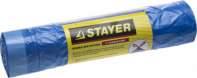 Купить Stayer 30 л, 20 шт, голубые, с завязками, мусорные мешки (39155-30) в интернет-магазине zubr-vrn в Воронеже