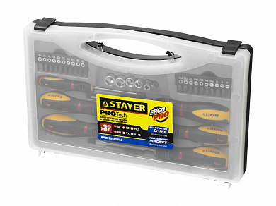 Купить STAYER Max Range Pro 32 шт набор отверток с насадками в интернет-магазине zubr-vrn в Воронеже