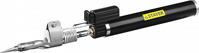 Купить STAYER PS 400, 45 Вт, 1200°С, в наборе: 5 в 1, пьезоподжиг, горелка, фен, 4 жала, газовый паяльник, Professional(55505-H6) в интернет-магазине zubr-vrn в Воронеже
