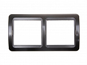 СВЕТОЗАР Гамма, горизонтальная, цвет темно-серый металлик, двойная, накладная панель (SV-54146-DM)