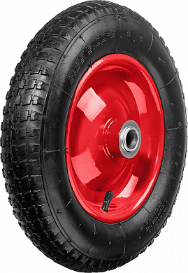 Купить ЗУБР КП-2, 3.25″ х 360 мм, для тачек (арт. 39950 39952), стальной диск, подшипник - 25,4 мм, пневматическое колесо (39955-2) в интернет-магазине zubr-vrn в Воронеже