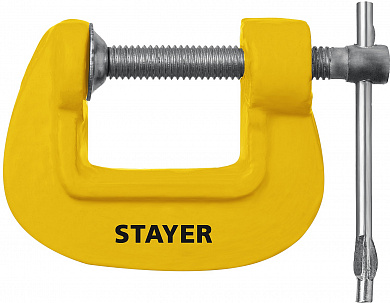 Купить STAYER S-25, 25 мм, чугунная струбцина (3215-025) в интернет-магазине zubr-vrn в Воронеже