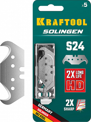 Купить KRAFTOOL Solingen-S24, 5 шт, крюковидные лезвия (09643-S5) в интернет-магазине zubr-vrn в Воронеже