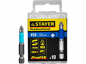 STAYER ProFix PZ2, 50 мм, 10 шт, набор бит, Professional (26223-2-50-10)