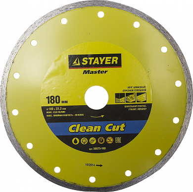 Купить STAYER CERAMIC 22 180 мм (22.2 мм, 5х2.2 мм), Алмазный диск (36675-180) в интернет-магазине zubr-vrn в Воронеже