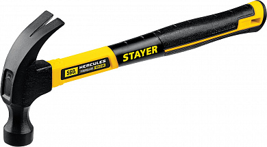 Купить STAYER Hercules, 560 г, молоток-гвоздодёр столярный с фиберглассовой рукояткой, Professional (2026-560) в интернет-магазине zubr-vrn в Воронеже