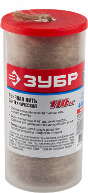 Купить ЗУБР 110 м, сантехническая льняная нить (4-51992-110) в интернет-магазине zubr-vrn в Воронеже