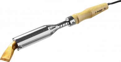 Купить ЗУБР Ceramic PRO, 300 Вт, клин, высокомощный электропаяльник с деревянной рукояткой (55303-300) в интернет-магазине zubr-vrn в Воронеже