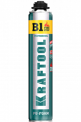 Купить KRAFTOOL FIRE STOP B1, 750 мл, пистолетная, огнестойкая, не залипающий клапан, 240°С, SVS, выход до 51 л, монтажная пена (41186) в интернет-магазине zubr-vrn в Воронеже