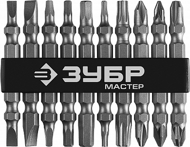 Купить ЗУБР МХ-10, 10 шт, двусторонние длинные биты (26089-H10) в интернет-магазине zubr-vrn в Воронеже