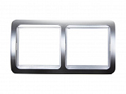 СВЕТОЗАР Гамма, горизонтальная, цвет светло-серый металлик, двойная, накладная панель (SV-54146-SM)