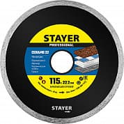 STAYER Ceramo-22, d 115 мм, (22.2 мм, 5 х 1.9 мм), сплошной сплошной алмазный диск, Professional (3664-115)